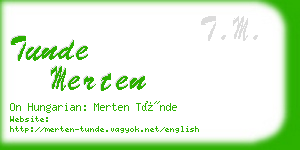 tunde merten business card